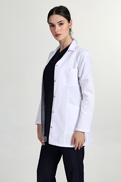 BAŞAK Ceket Boy Beyaz Gömlek Yaka Doktor Hemşire Öğretmen Önlüğü