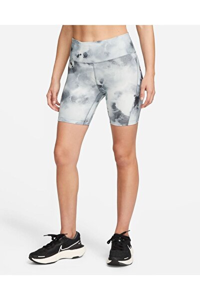 Nike W NK AIR DF 7 FAST SHORT Gri Kadın Tayt