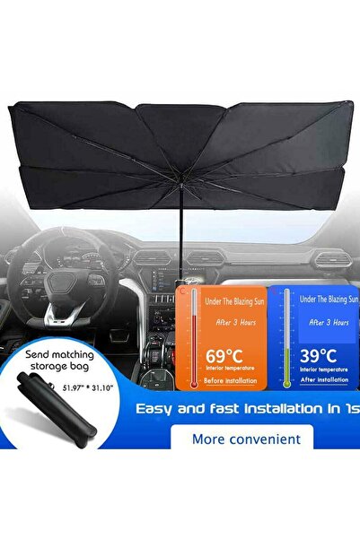 Vendortuning Foldable Car Windshield Sunshade Visor Sunshade Protector Protec...