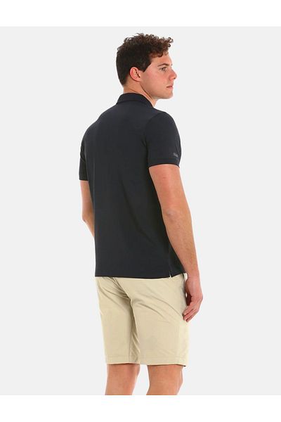 Slam Ανδρικό μπλουζάκι Polo TECH PIQUE POLO SS ΣΚΟΥΡΟ ΜΠΛΕ