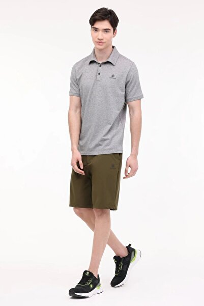 lumberjack Ανδρικό μπλουζάκι πόλο M-BSC POLO T-SH BS22 4FX γκρι