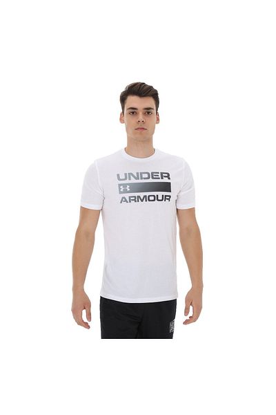 Under Armour A1329582-100-100 Ua Team Issue Wordmark Ss Ανδρικό μπλουζάκι λευκό