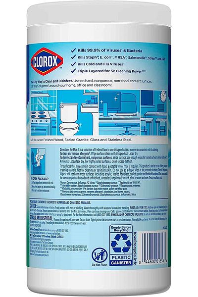 Clorox Disinfecting Wipes Can Fresh Scent 75 count
