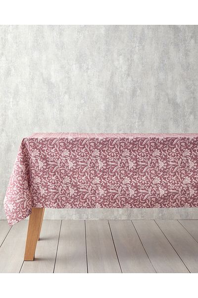 English Home Lenna Red Waterproof Tablecloth - Cotton and Polyester 150x200 cm