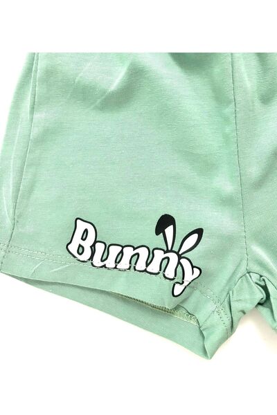 cacobutik Baby Girl Rabbit Print Summer Shorts Set