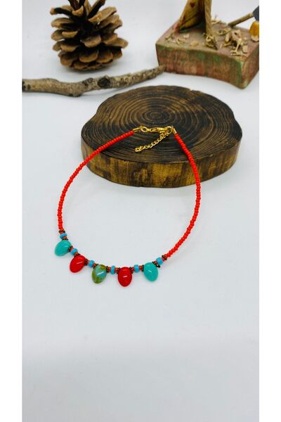 Porsuk Alternatif خلخال سيراميك بوهيمي هيبي عرقي مصنوع يدويًا