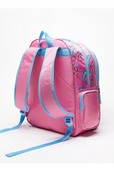Disney Minnie Mouse Print Backpack with Adjustable Shoulder Straps - 46x34x23 cms