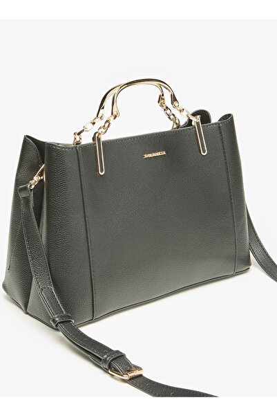 Flora Bella by Shoexpress Solid Tote Bag with Handles and Detachable Strap - W 29.5 x H 20 x D 13.5 cm