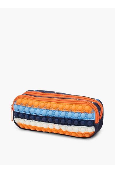 LBL by Shoexpress Pop-It Striped 2-Compartment Pencil Case
