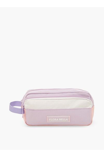 Flora Bella by Shoexpress Logo Applique 2-Compartment Pencil Case with Zip Closure