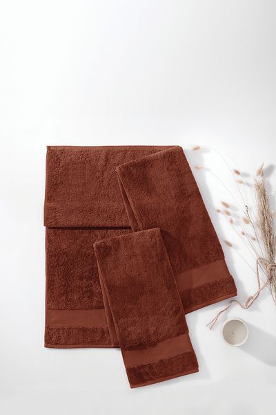 Yataş مجموعة مناشف اليد/الوجه/الرأس المكونة من 3 قطع من Essentials - 50x90 سم