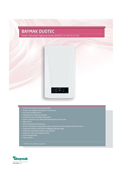 Baymak DUOTEC PREMIX 42 TAM YOĞUŞMALI KOMBİ