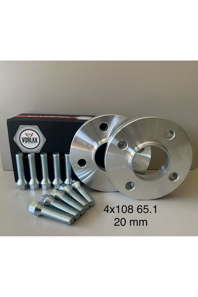 VORLAX Peugeot Cıtroen Uyumlu Spacer 4x108 65.1 20mm 2 Adet Spacer Ve 8 Adet ...