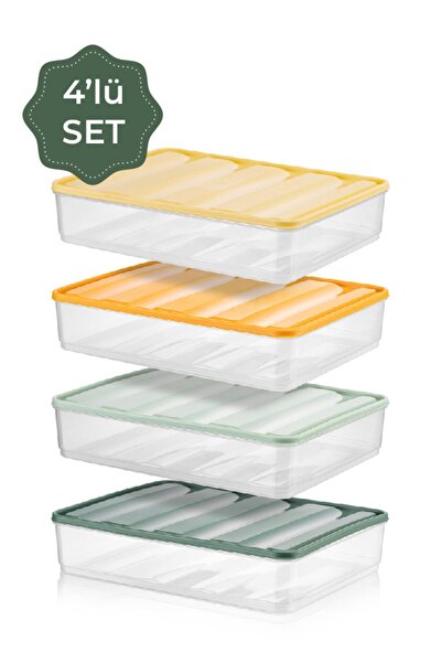 Vienev Organizator pentru frigider Bella, colorat, de dimensiuni mari, din 4 piese