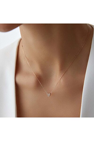 HAMZA YILMAZ MÜCEVHERAT Minimal Kalp Altın Kolye