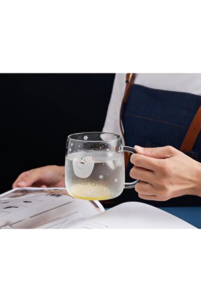 Livava Polar Bear Glass Mug, 9X8