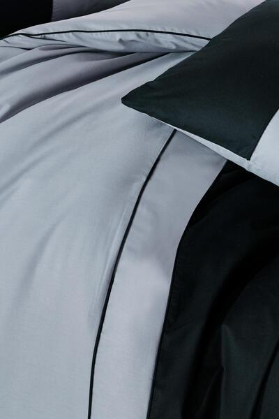 Altınbaşak Thor Siyah Gri Biyeli Tek Kişilik Ranforce Nevresim Takımı