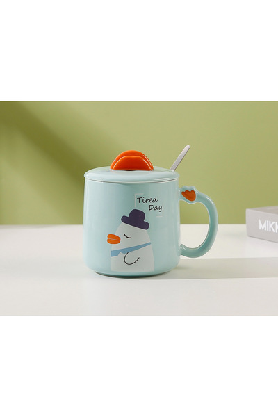 Livava Cool Duck Ceramic Mug, Blue, 8X7