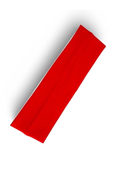 MAZEN Çok Amaçlı Penye Sporcu Bandı Saç Kafa Bandanası Yoga Ter Bandı Unisex Kırmızı