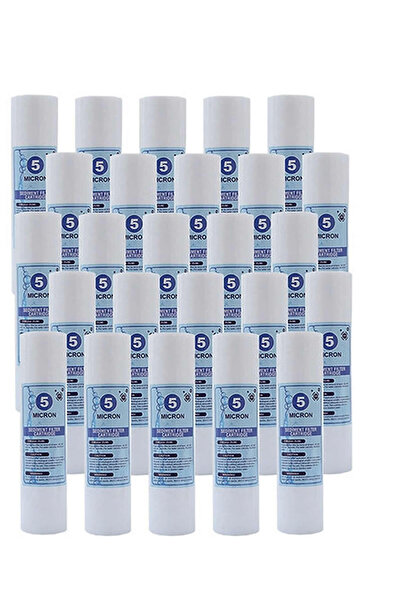Genel Markalar Su Arıtma Cihazı 10 İnc 5 Mikron Sediment Spun Filtre (25 Adet)