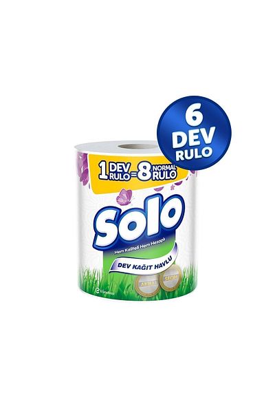 Solo Giant Roll Paper Towel 6-Pack (1=8, 48 ROLLS)