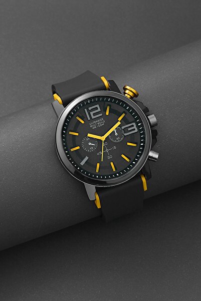 Zzla Black Yellow Unisex Wristwatch