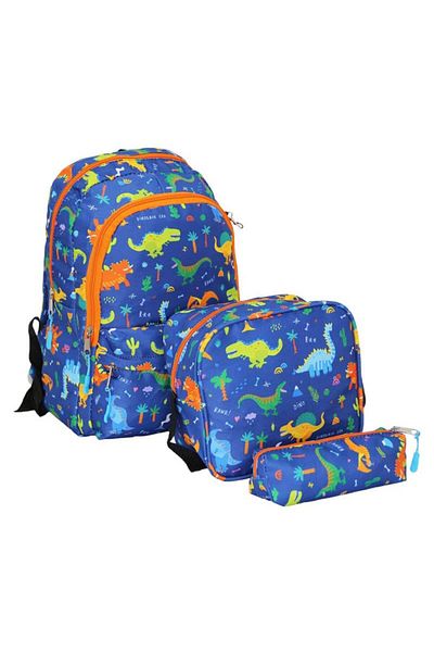 Tahtakale Hobi Cambridge Polo Club Dinosaur Patterned 3-Piece School Bag Set