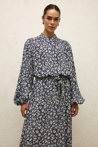 Manuka Blumenkleid mit Viskose-Print