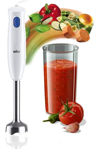 Braun Hand Blender 450 W, 1 speed, Light weight, BPA free dishwasher safe, Metal - MQ 10,001