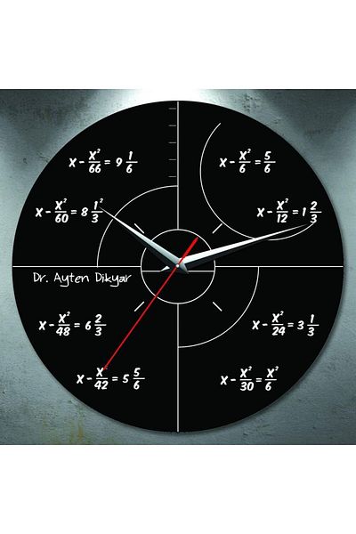 Hediyesepeti Cadou pentru prieten Ceas de perete matematică