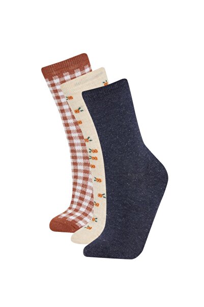 DeFacto Cotton Women's Long Socks Set of 3 - A5980axns