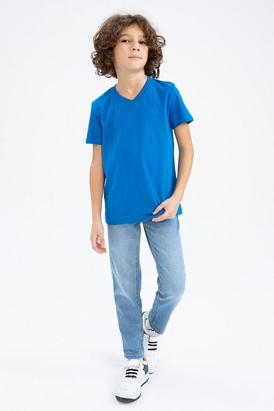 DeFacto Boy's V-Neck Short Sleeve T-Shirt - K1693a623sm