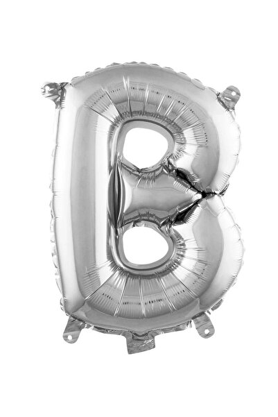 Patladı Gitti بالون فويل فضي 36 سم - حرف B 16 بوصة