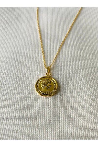 Judas Takı قلادة إليزابيث ذهبية اللون للنساء