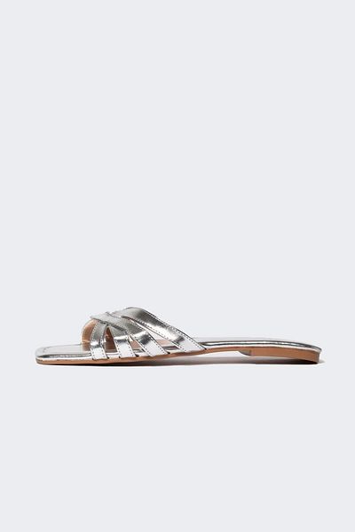 DeFacto Women's Flat Sole Faux Leather Slippers C3718Ax24Hs