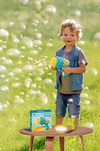 YILDIRIM OYUNCAK Duck Çok Delikli Pilli Köpük Atan Tabanca Oyuncağı 23 Delikli Bubble Gun - Baloncuk Makinesi