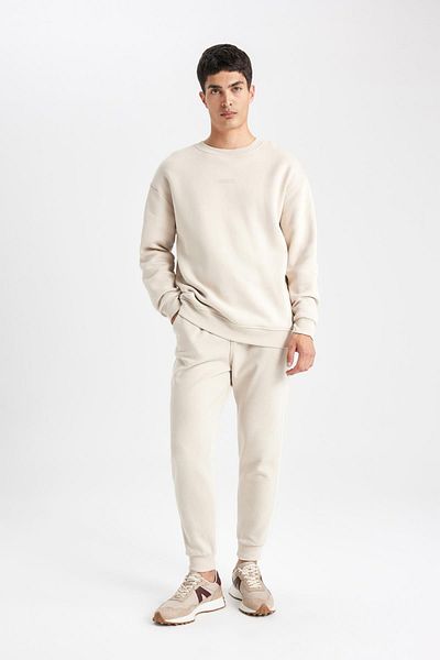 DeFacto Thick Jogger Sweatpants - Regular Fit, Lace-Up Waist, Elastic Leg, Pockets A6470Ax23Au
