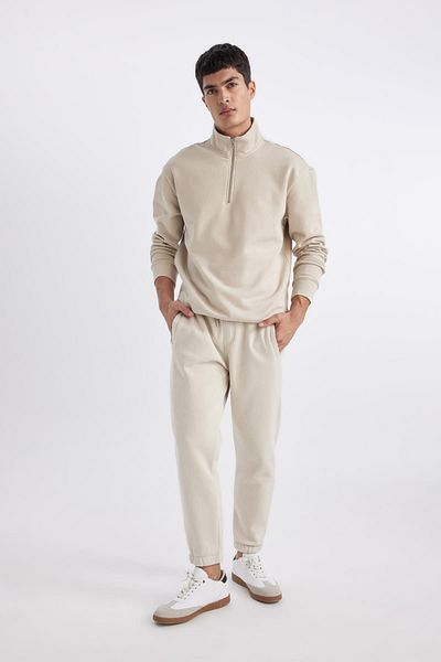 DeFacto Jogger Sweatpants Standard Fit Basic ίσια μέση με κορδόνια ελαστική με τσέπες στα πόδια A6468ax23au