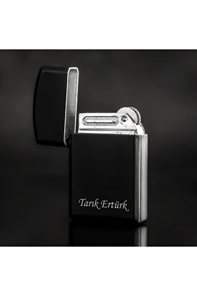 Hediyesepeti İsme Özel İmza Metal Siyah Çakmak