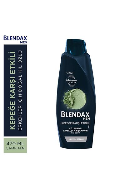 Blendax Men's Shampoo - Effective Against Dandruff, 470 ml