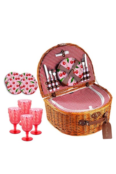 FernCo Sorbet Sweet Cherry Piknik Sepeti 4 Kişilik