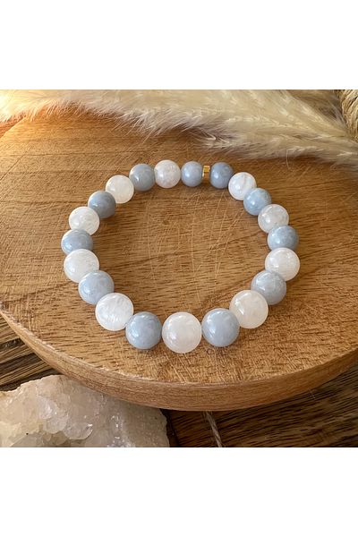 Padore Accessory Aquamarine and Moonstone Natural Bracelet - For Those Who Want Refreshment > Certified Handcrafted