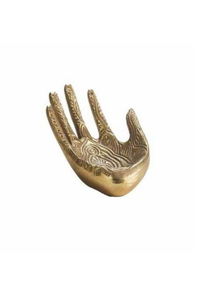 Paşabahçe Gold Decorative Small Hand Object 9x15cm