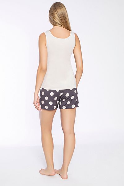shefox Set pantaloni scurti dama din vascoza - bretele late de confeo