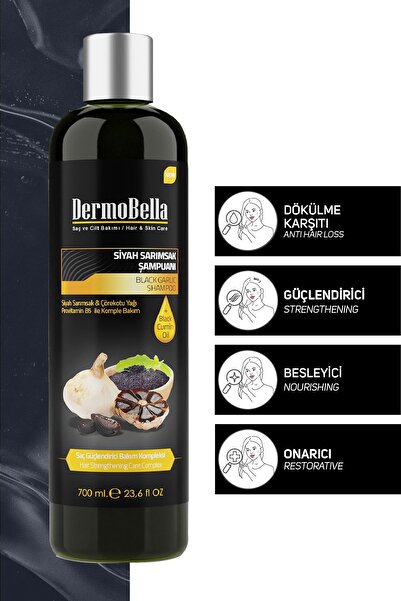 DERMOBELLA Siyah Sarımsaklı Şampuan 700 ml