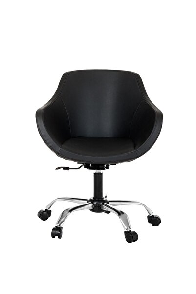 MARKAELZ Krom Metal Ayaklı Ofis Çocuk Odası Çalışma Sandalyesi (ayarlanilabil...