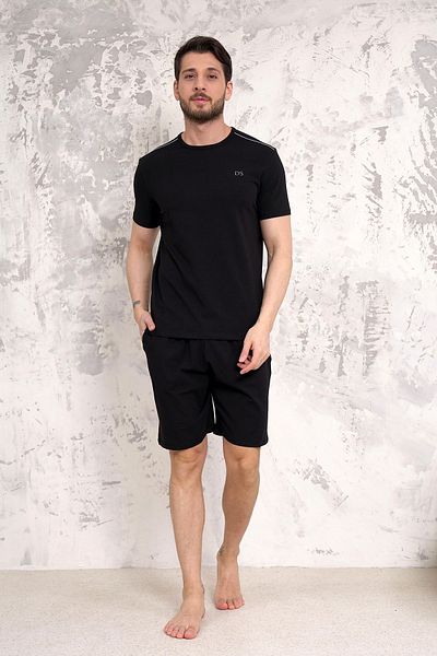 Damat Ds Groom Maschio Cotton Shorts Set BLACK