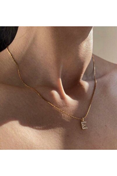 Asia by Leuvoié Zirkon Taşlı E Harfli Kolye