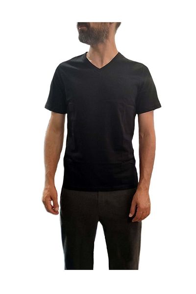 lumberjack Μ-CT106 BSC V NK 4FX T-SHIRT - ΜΑΥΡΟ - XXL - ST07219