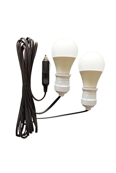 multiteknik Oto Çakmaklık Girişli 7 Metre Kablolu 2 Adet 12 Volt Led Lamba Ar...